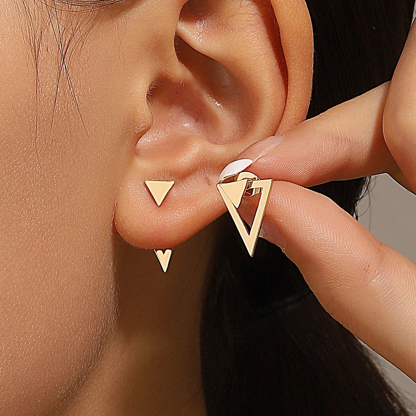 Retro Geometric Stud Earrings