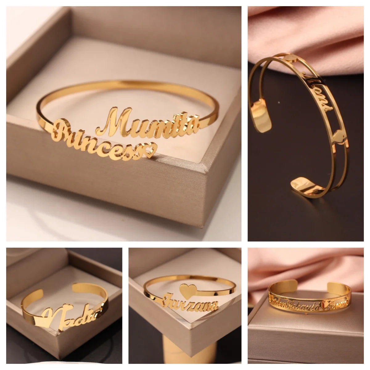 Custom Name Open Bangle