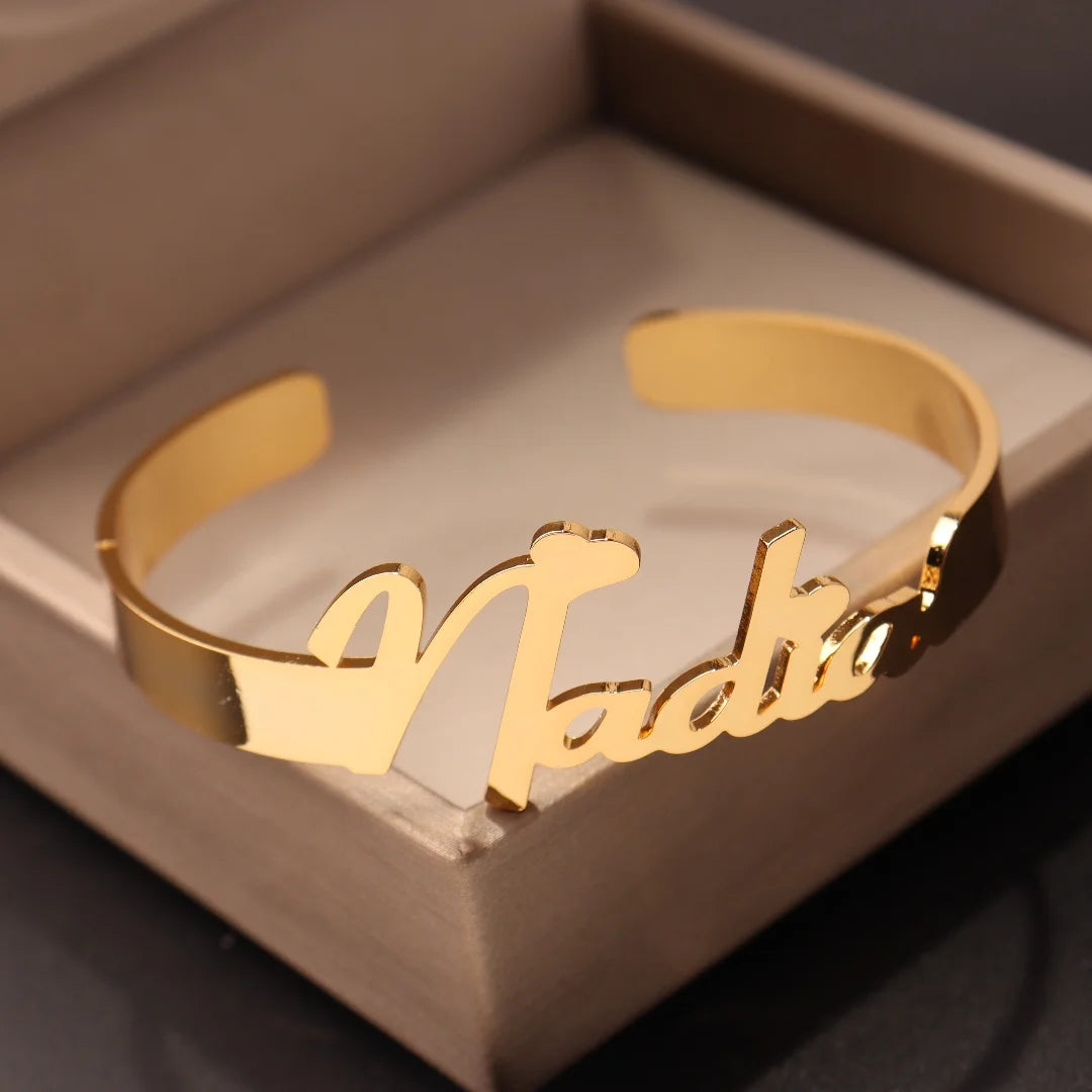 Custom Name Open Bangle