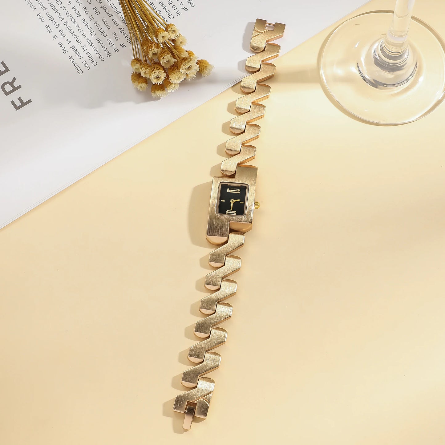 Vintage-Inspired Gold Bracelet Watch