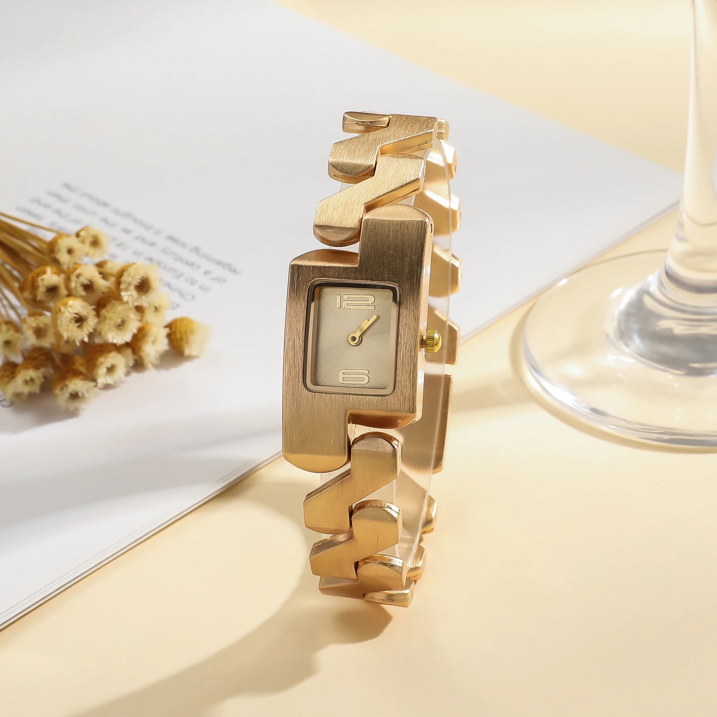 Vintage-Inspired Gold Bracelet Watch