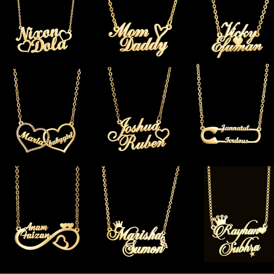 Euphoria Custom 2 Names Pendant Necklace