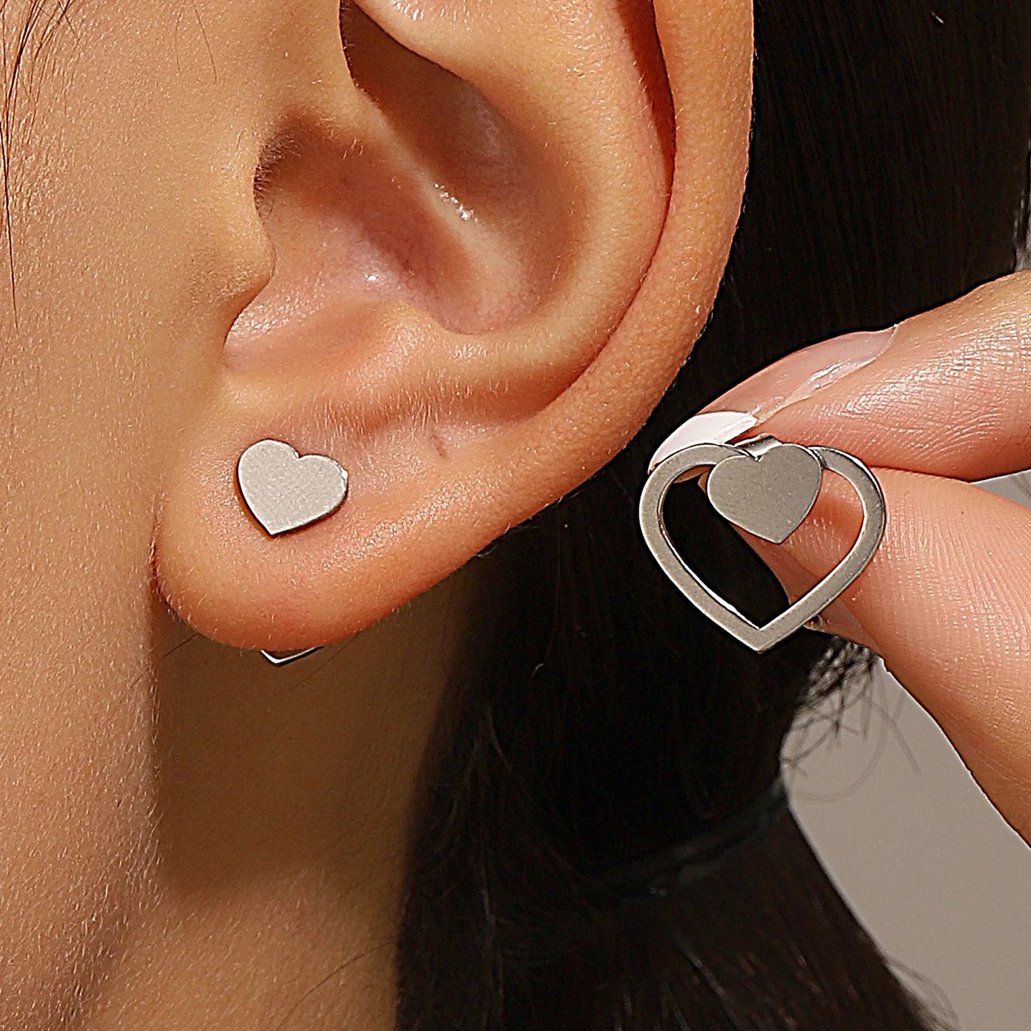 Retro Geometric Stud Earrings