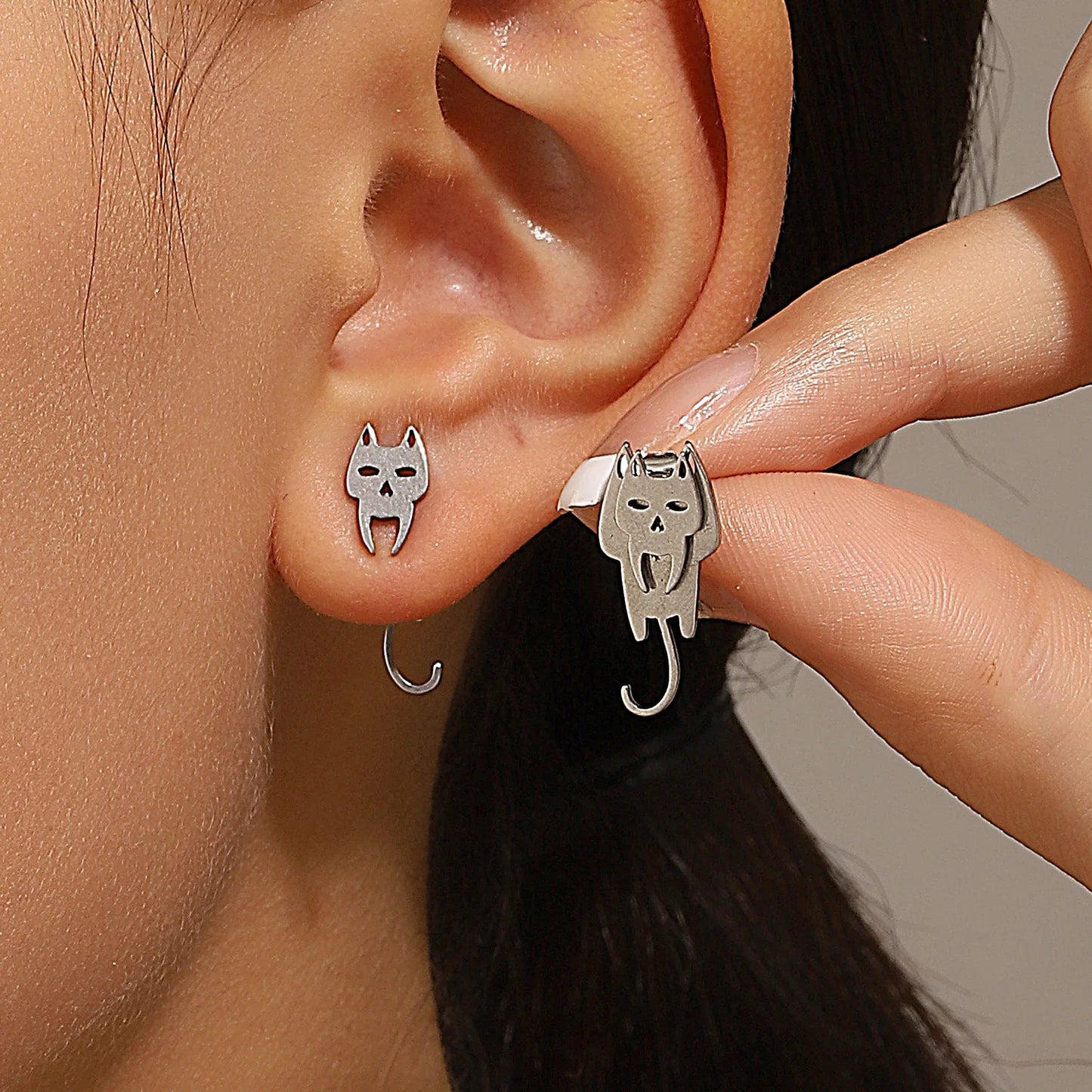 Retro Geometric Stud Earrings