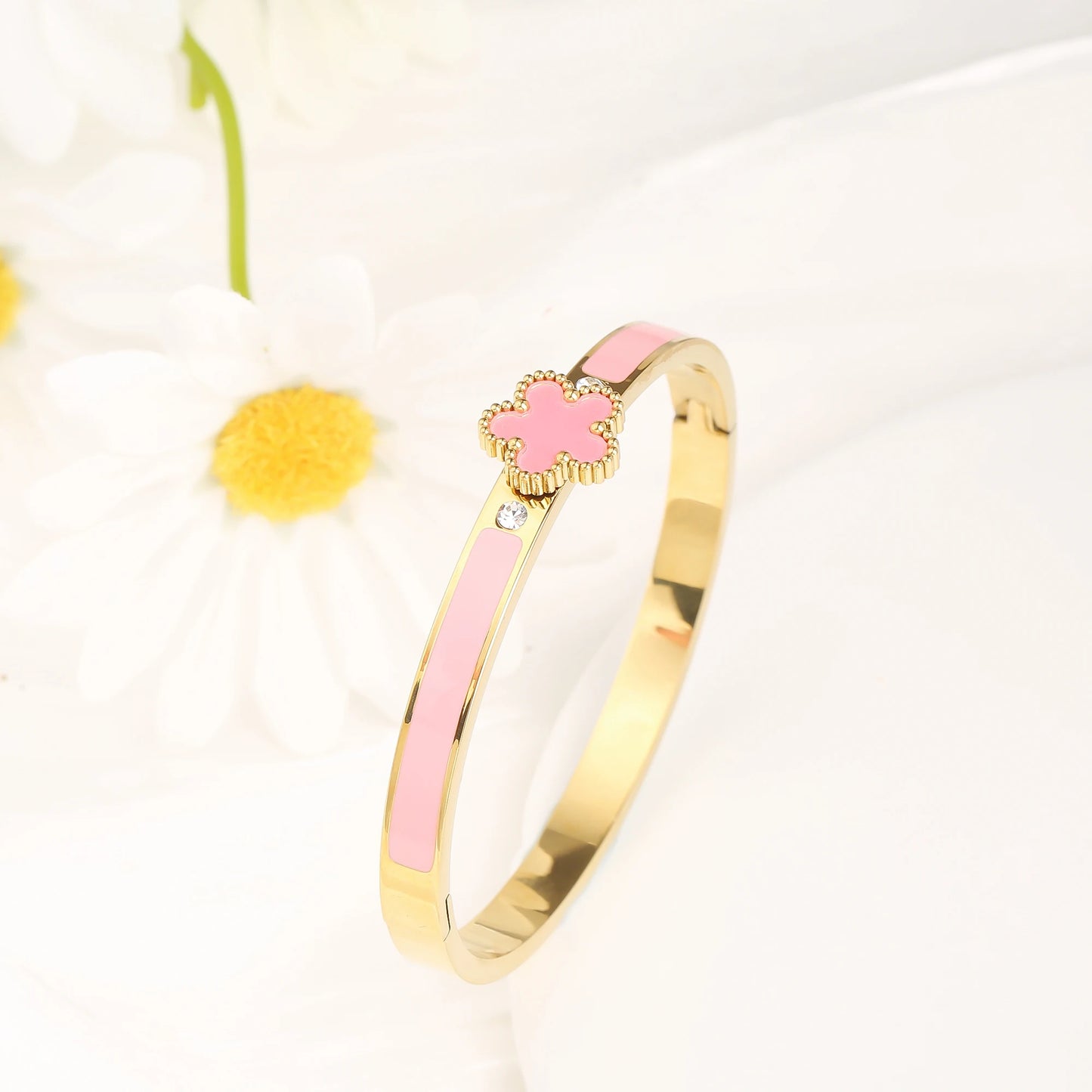 Five-Leaf Flower Cuff Bracelet