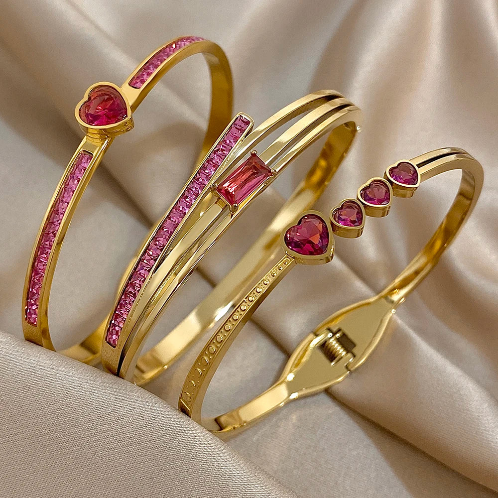 Rosé Amour Bangle Set