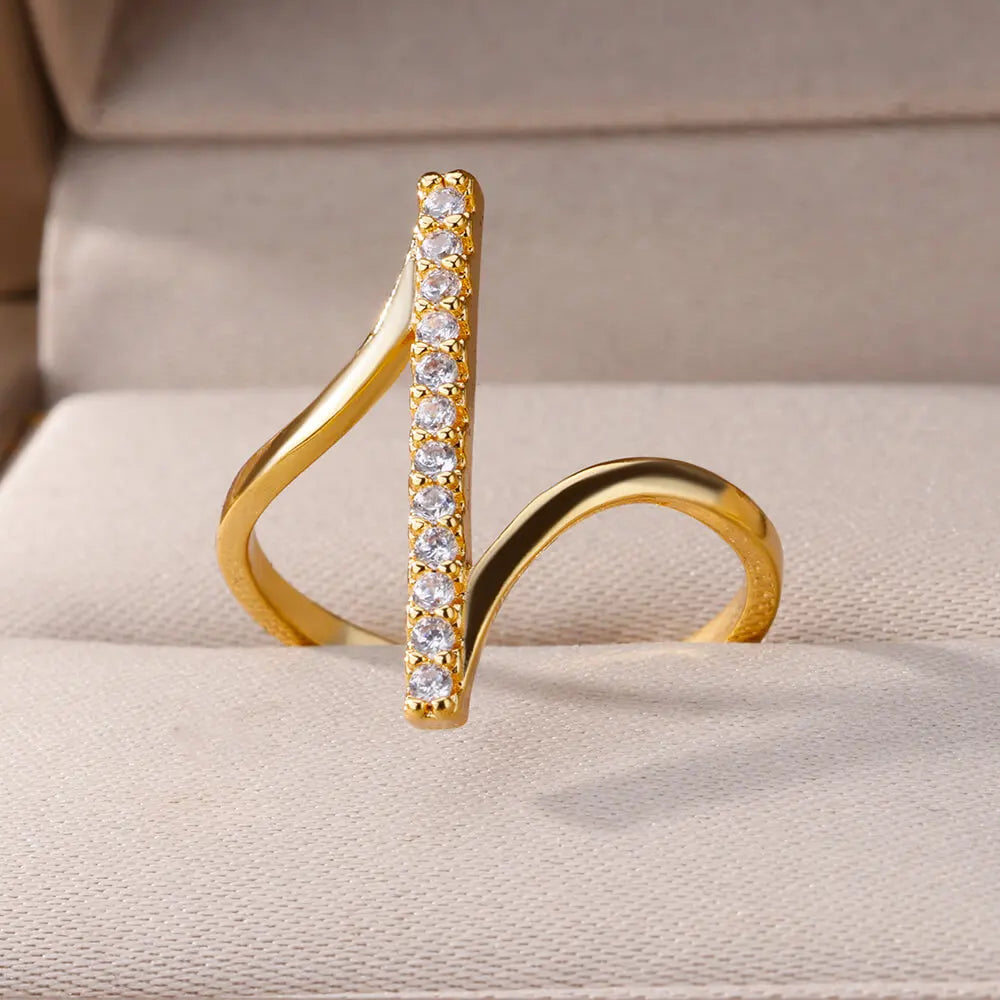 Zircon Geometric Open Rings