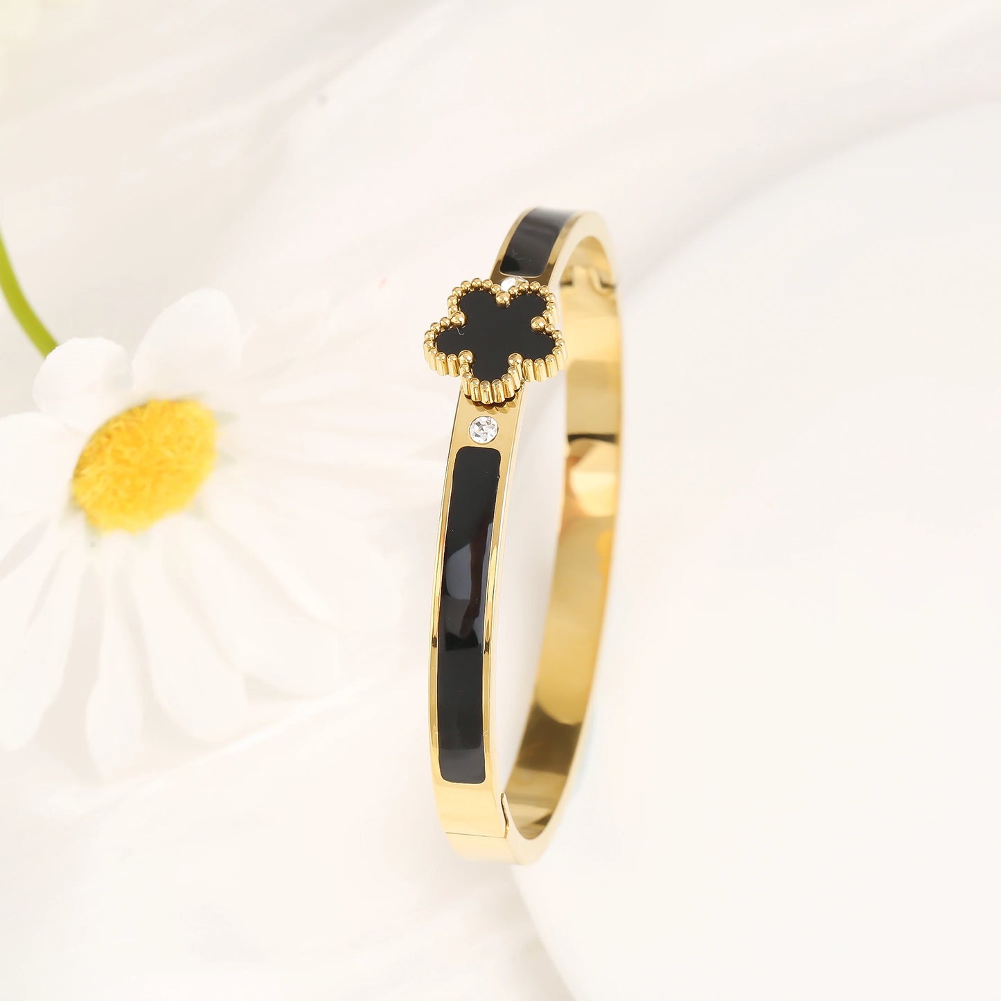 Five-Leaf Flower Cuff Bracelet