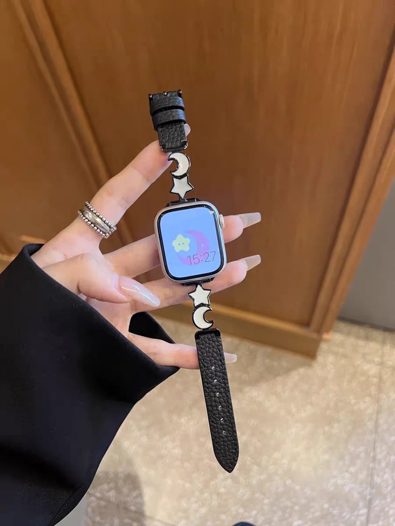 Sleek Metal & Leather Apple Watch Band