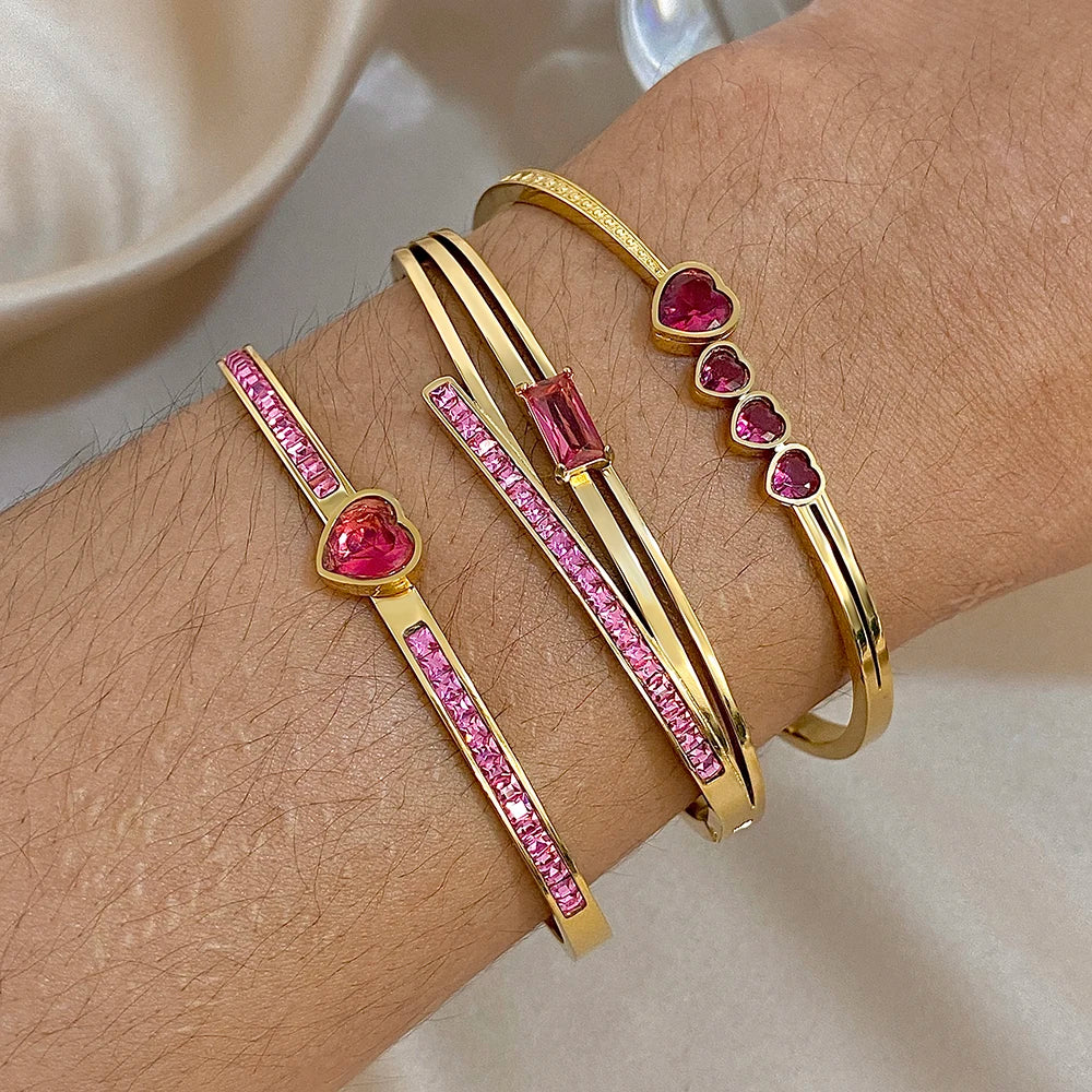 Rosé Amour Bangle Set