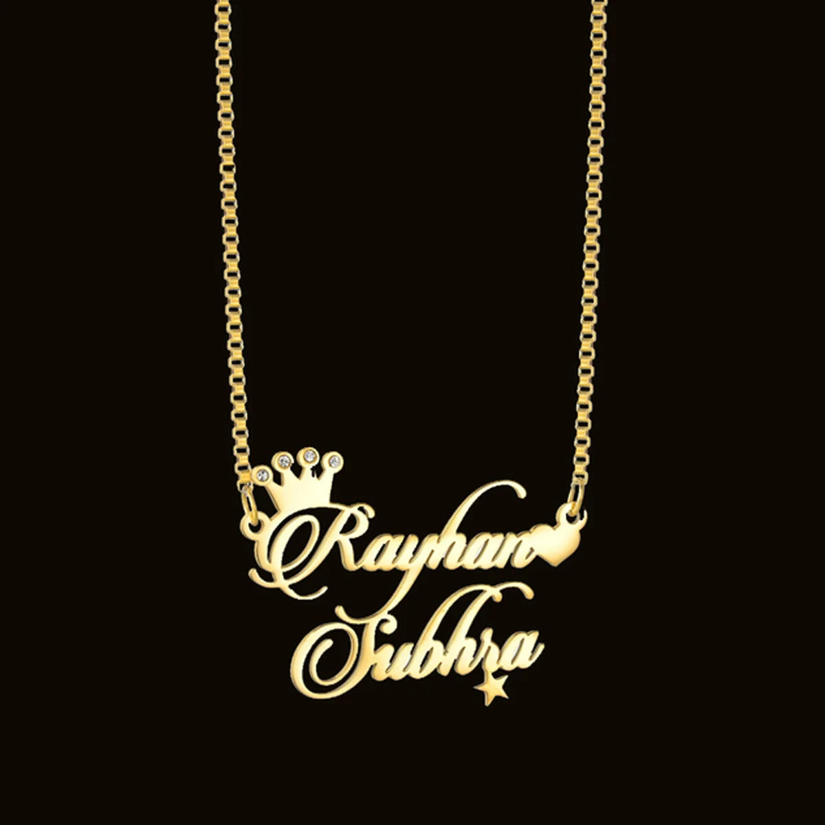 Euphoria Custom 2 Names Pendant Necklace